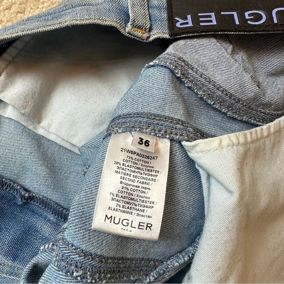 New Mugler Illusion Spiral Jeans Size 36 - Picture 7 of 9